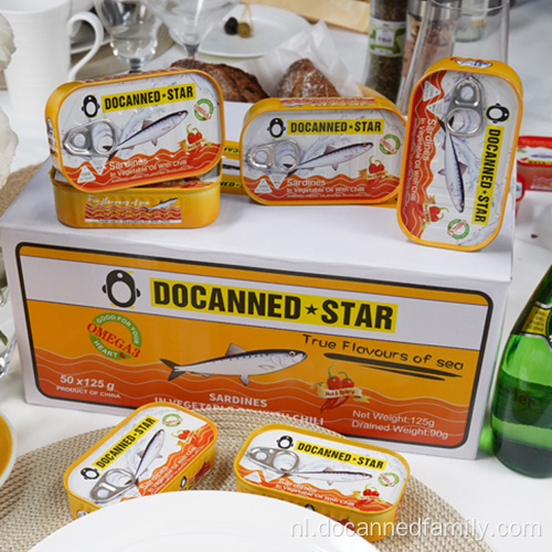 3-5PCS beste hoogwaardige sardines in blik met chili-olie